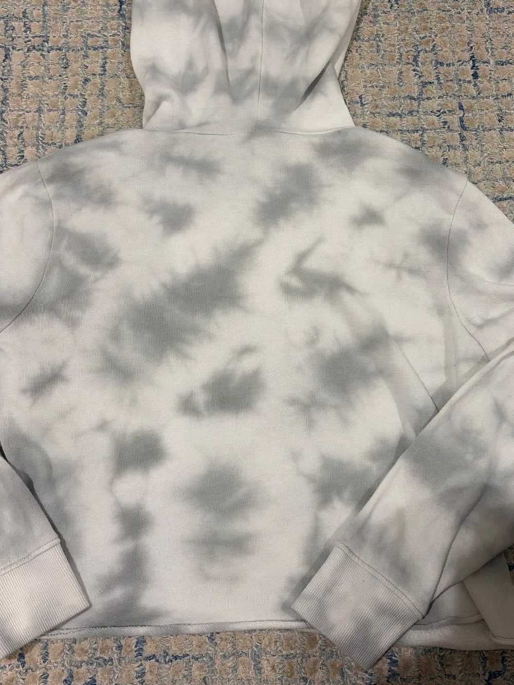 Alternative Women’s Cropped Crewneck Hoodie with Orange Longhorn Tie-Dye - Picture 5 of 5